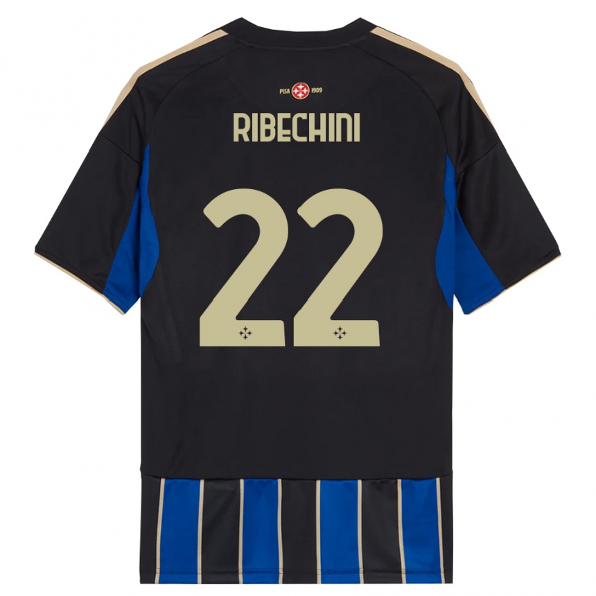גברים כדורגל Michele Ribechini #22 שחור כחול ג'רזי ביתית 2025/26