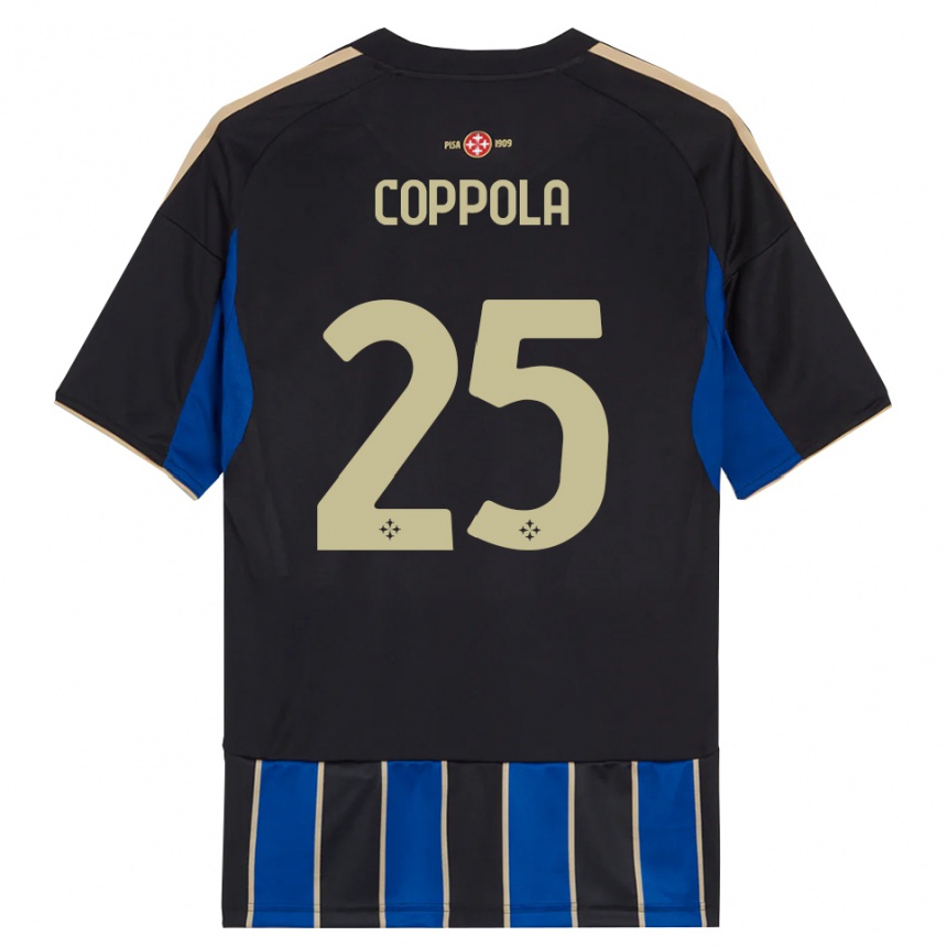 גברים כדורגל פרנצ'סקו קופולה #25 שחור כחול ג'רזי ביתית 2025/26