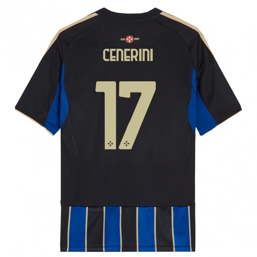 גברים כדורגל Marco Cenerini #17 שחור כחול ג'רזי ביתית 2025/26