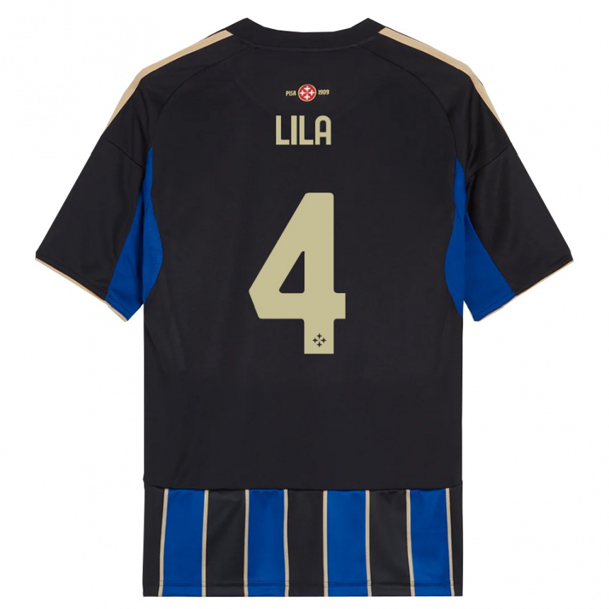 גברים כדורגל Fabjan Lila #4 שחור כחול ג'רזי ביתית 2025/26
