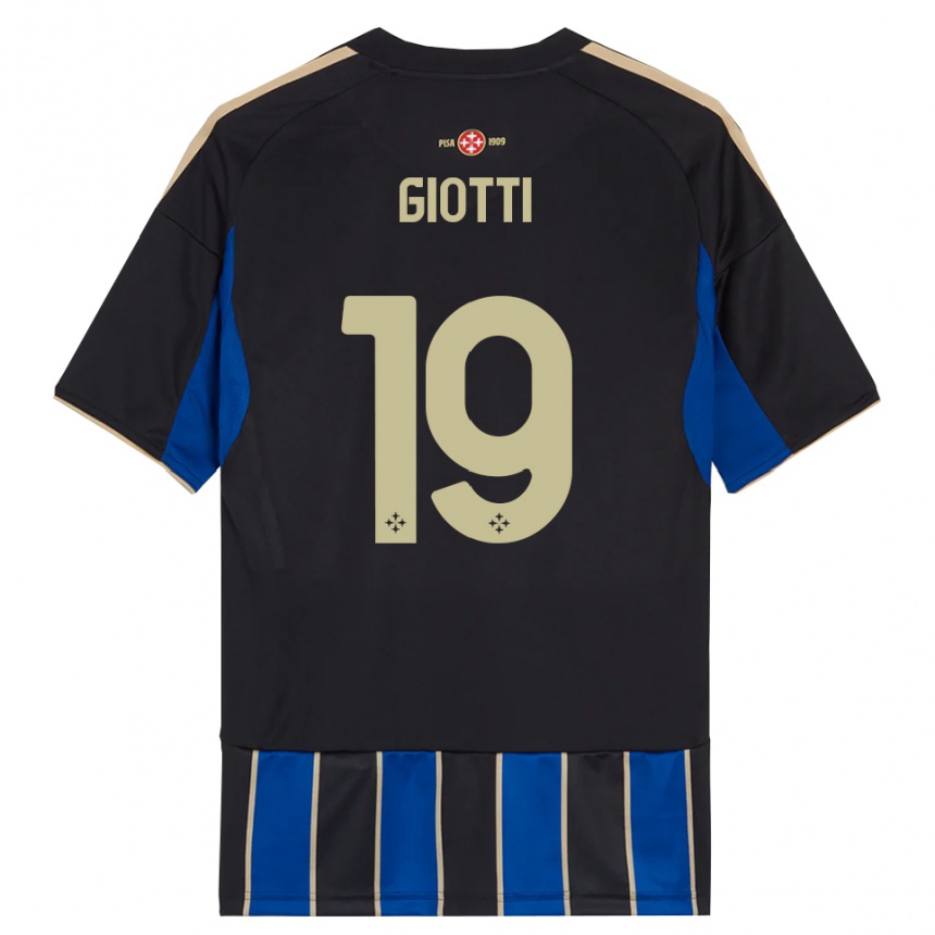 גברים כדורגל Emanuele Giotti #19 שחור כחול ג'רזי ביתית 2025/26