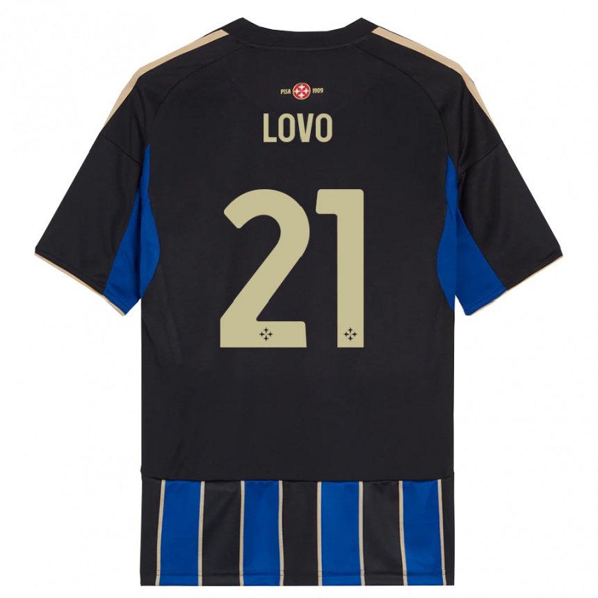 גברים כדורגל Christian Lovo #21 שחור כחול ג'רזי ביתית 2025/26
