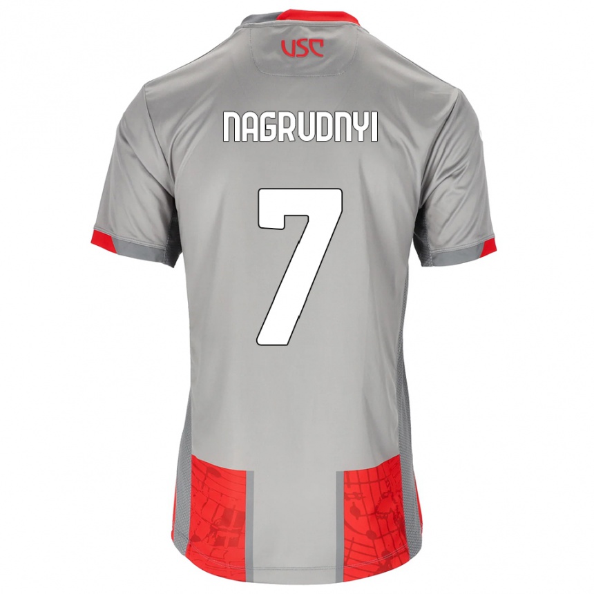 גברים כדורגל Vladyslav Nagrudnyi #7 אדום אפור ג'רזי ביתית 2025/26
