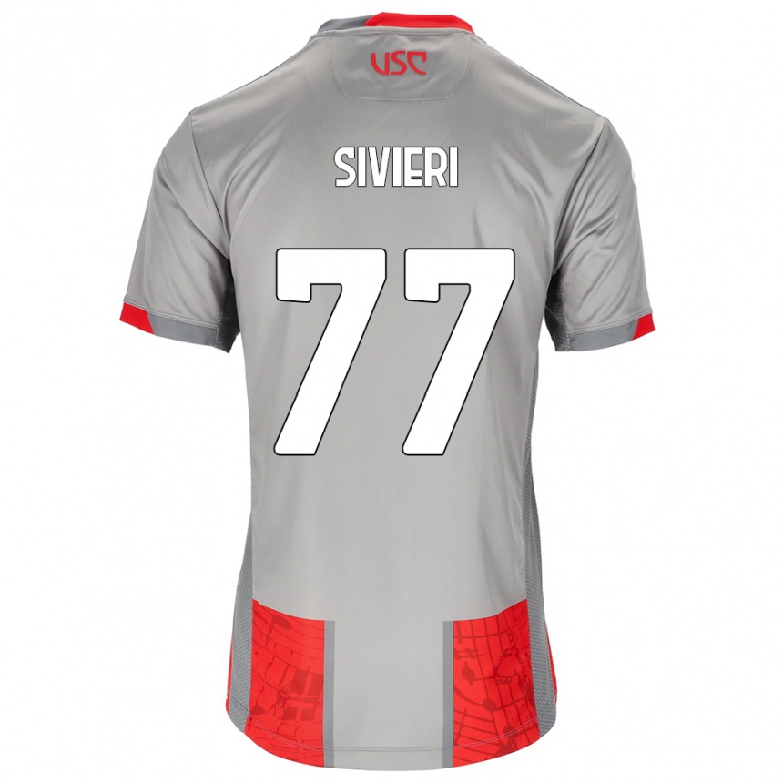 גברים כדורגל Lorenzo Sivieri #77 אדום אפור ג'רזי ביתית 2025/26