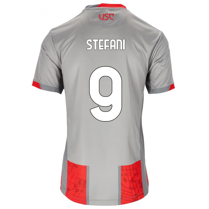 גברים כדורגל Christian Stefani #9 אדום אפור ג'רזי ביתית 2025/26