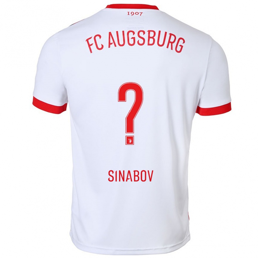 גברים כדורגל Albert Sinabov #0 לבן אדום ג'רזי ביתית 2025/26