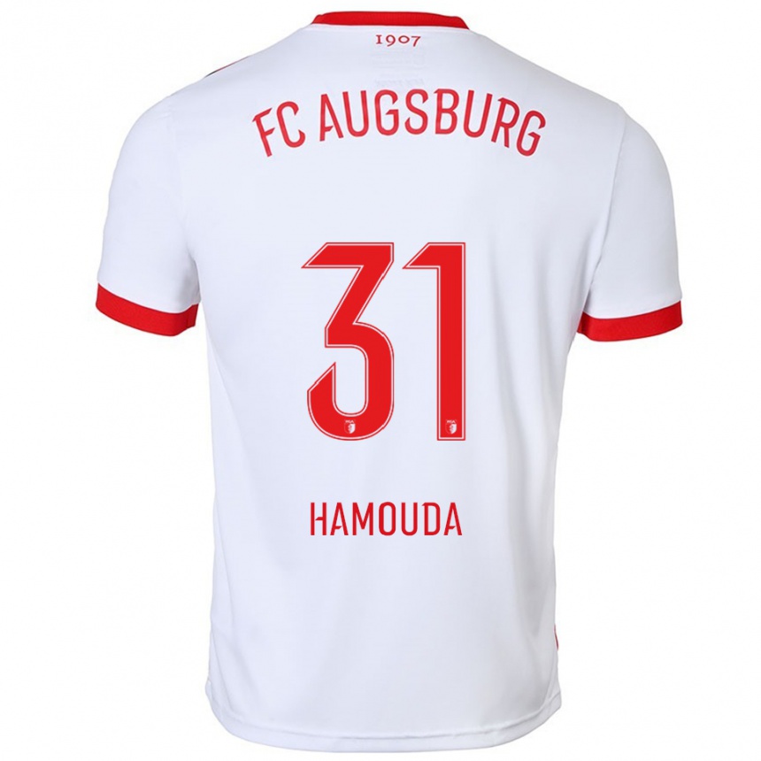 גברים כדורגל Hania Hamouda #31 לבן אדום ג'רזי ביתית 2025/26