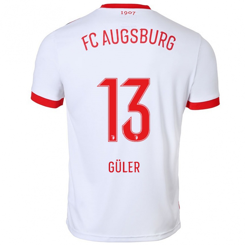 גברים כדורגל Mete Güler #13 לבן אדום ג'רזי ביתית 2025/26
