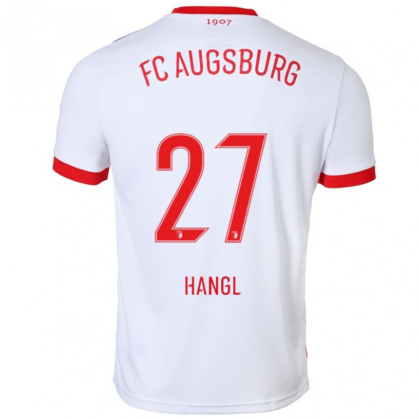 גברים כדורגל Florian Hangl #27 לבן אדום ג'רזי ביתית 2025/26