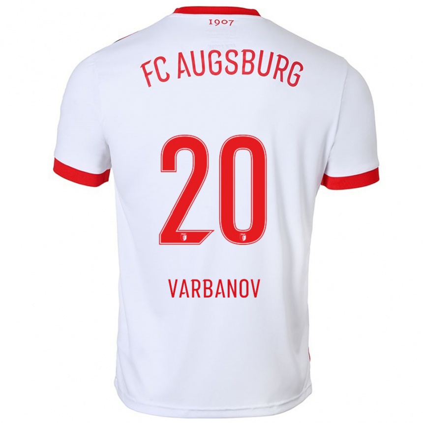 גברים כדורגל Svetoslav Varbanov #20 לבן אדום ג'רזי ביתית 2025/26