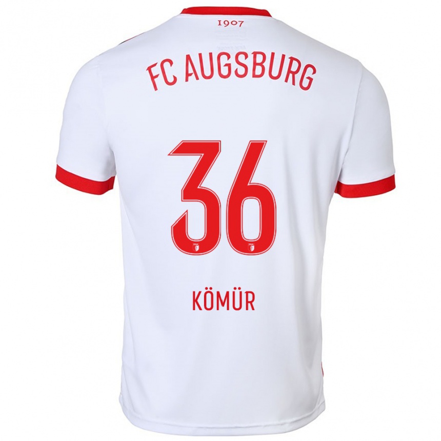 גברים כדורגל Mert Kömür #36 לבן אדום ג'רזי ביתית 2025/26