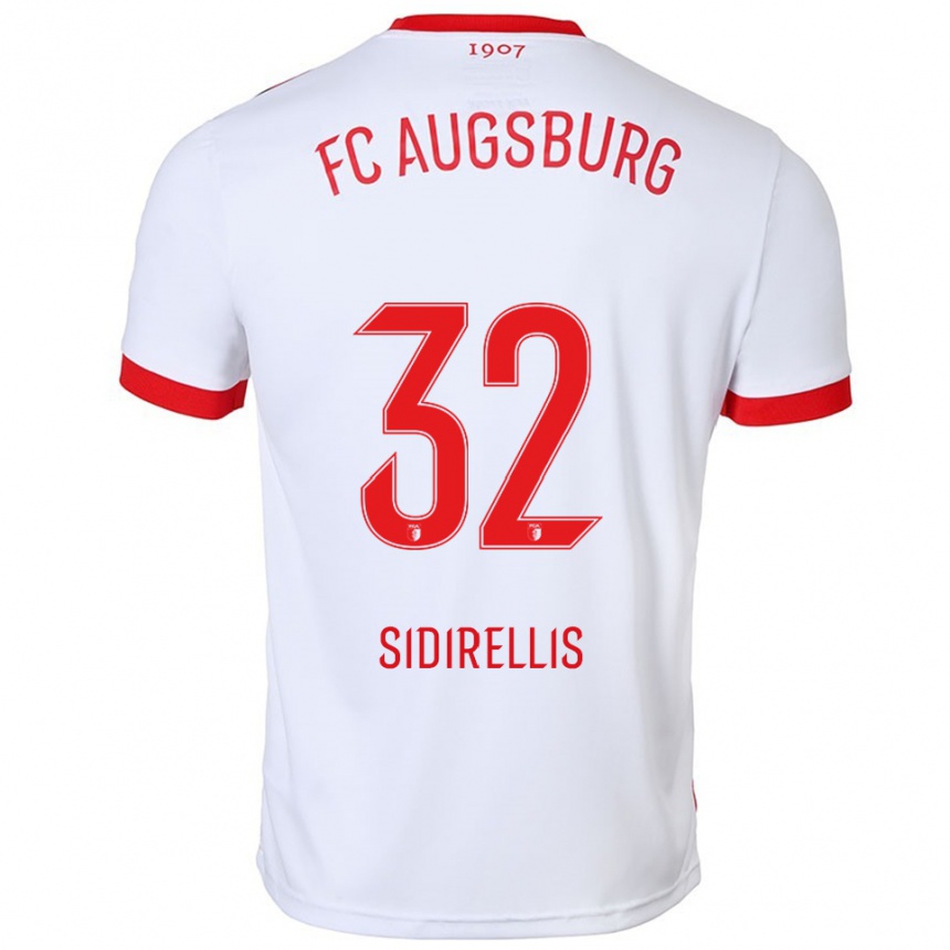 גברים כדורגל Konstantinos Sidirellis #32 לבן אדום ג'רזי ביתית 2025/26