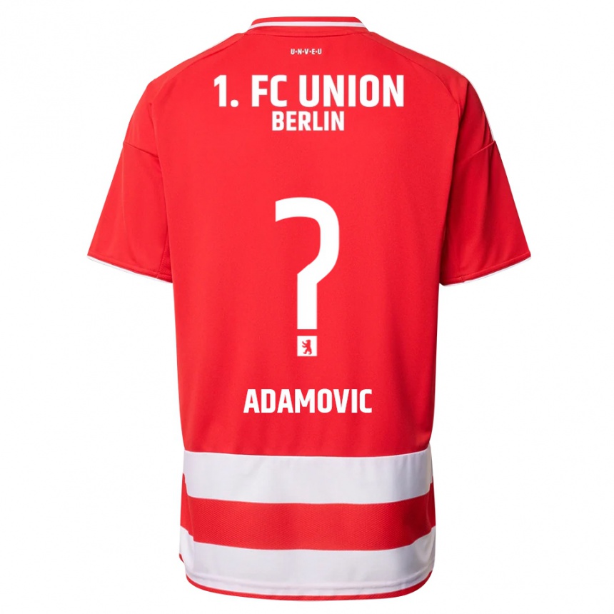 גברים כדורגל Levin Adamovic #0 אדום לבן ג'רזי ביתית 2025/26