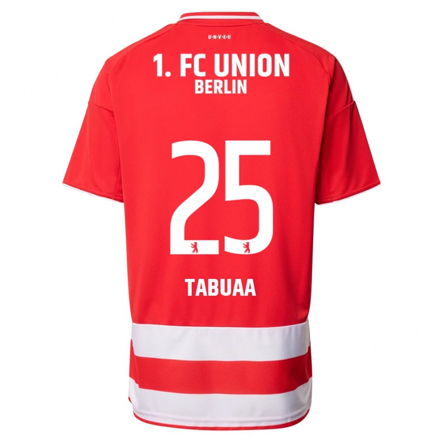 גברים כדורגל Stephen Tabuaa #25 אדום לבן ג'רזי ביתית 2025/26