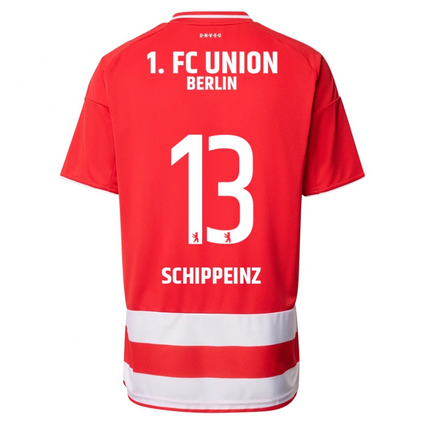גברים כדורגל Mark Schippeinz #13 אדום לבן ג'רזי ביתית 2025/26