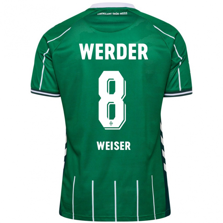 גברים כדורגל מיטשל וייזר #8 ירוק לבן ג'רזי ביתית 2025/26
