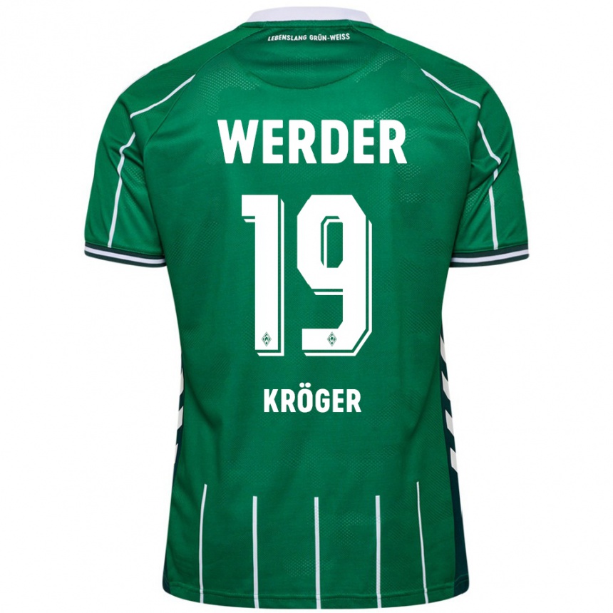 גברים כדורגל Moritz Kröger #19 ירוק לבן ג'רזי ביתית 2025/26