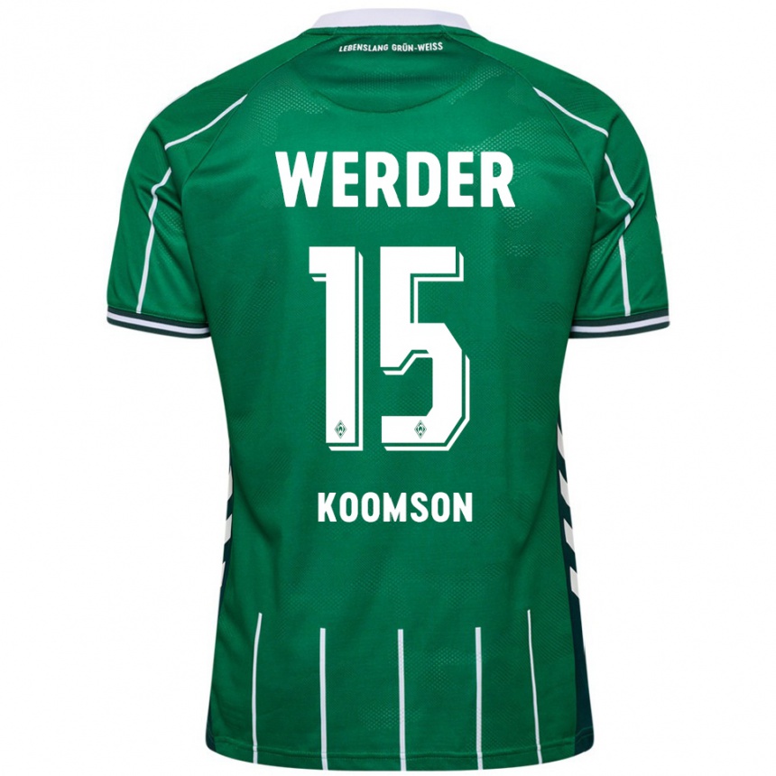 גברים כדורגל Gabriel Koomson #15 ירוק לבן ג'רזי ביתית 2025/26