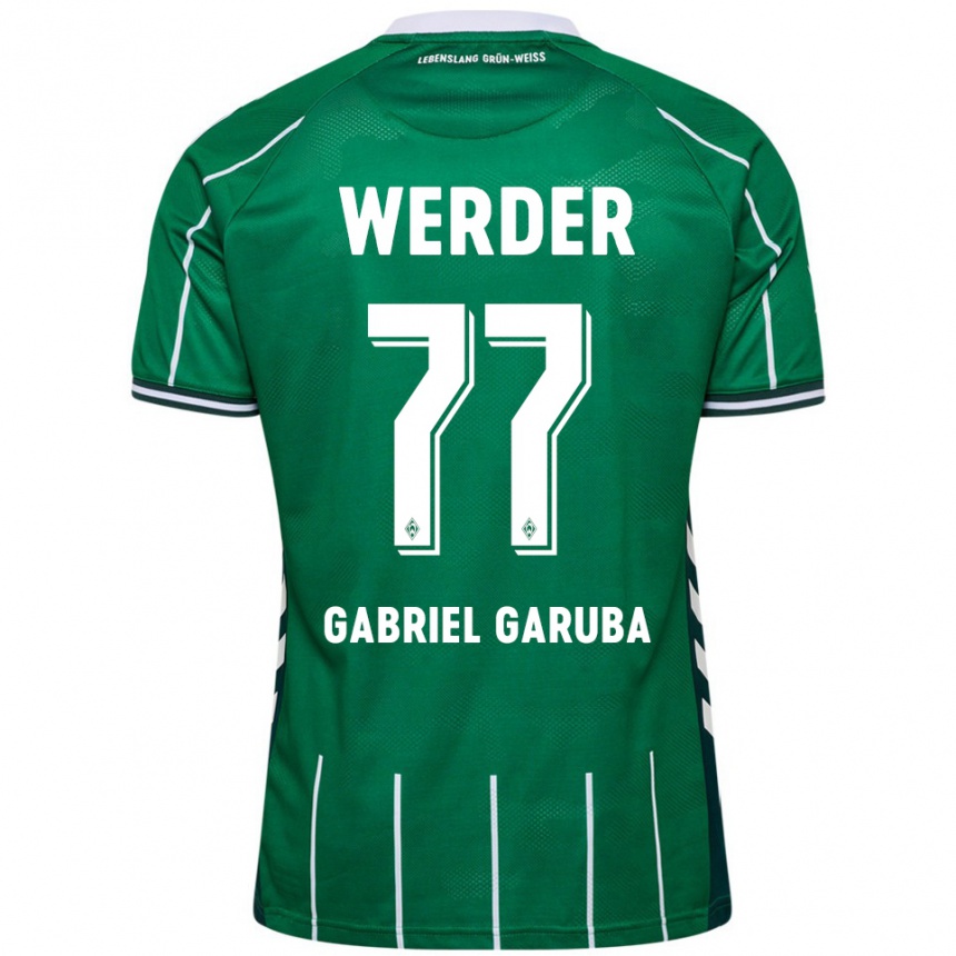 גברים כדורגל Najib Gabriel Garuba #77 ירוק לבן ג'רזי ביתית 2025/26