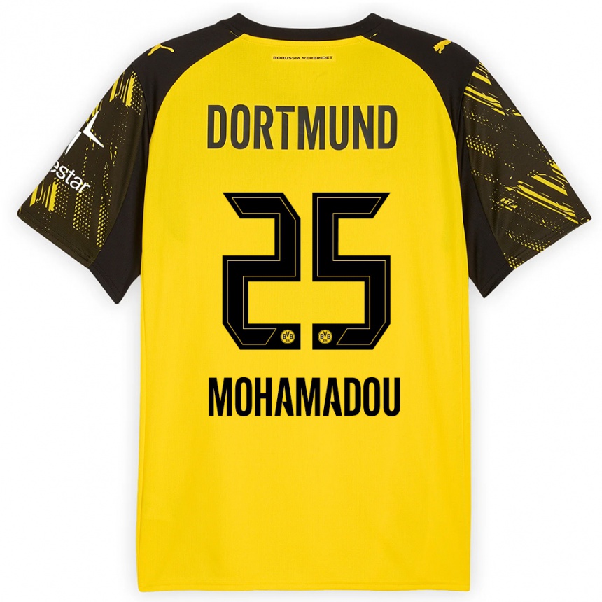 גברים כדורגל Hamzath Mohamadou #25 צהוב שחור ג'רזי ביתית 2025/26