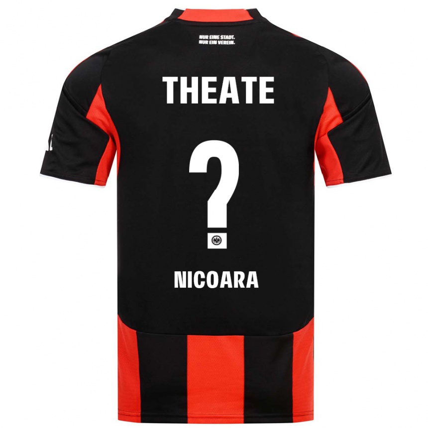 גברים כדורגל Gabriel Nicoara #0 שחור אדום ג'רזי ביתית 2025/26