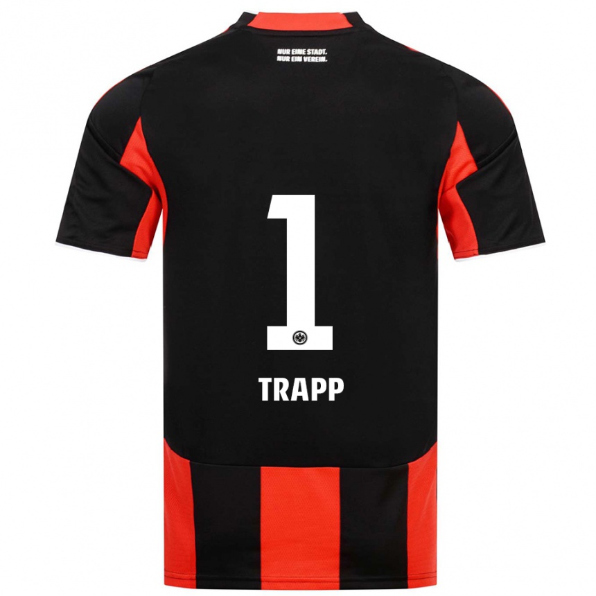 גברים כדורגל קווין טראפ #1 שחור אדום ג'רזי ביתית 2025/26