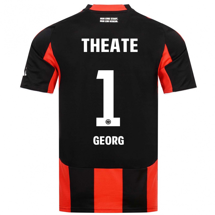 גברים כדורגל Hannes Georg #1 שחור אדום ג'רזי ביתית 2025/26
