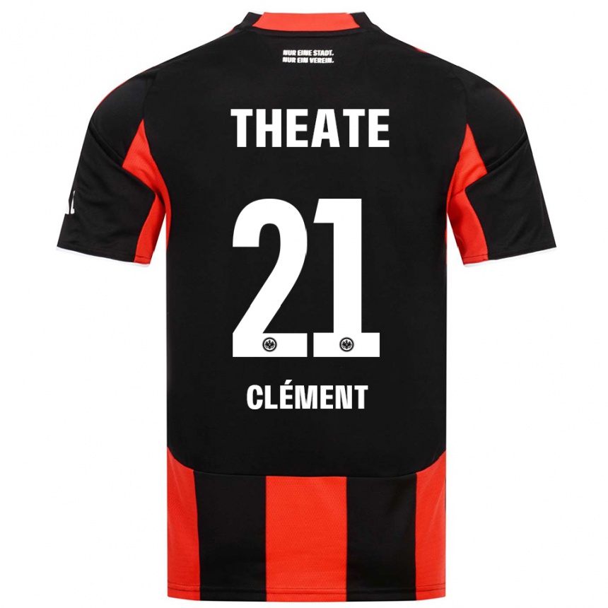 גברים כדורגל Noah Clément #21 שחור אדום ג'רזי ביתית 2025/26