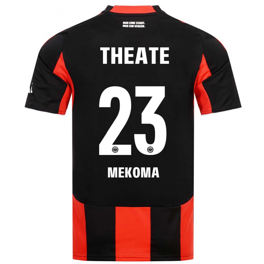 גברים כדורגל Jamal Mekoma #23 שחור אדום ג'רזי ביתית 2025/26