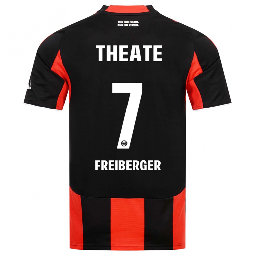 גברים כדורגל Benjamin Freiberger #7 שחור אדום ג'רזי ביתית 2025/26