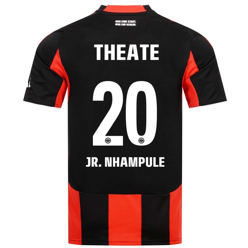 גברים כדורגל Antonio Junior Nhampule #20 שחור אדום ג'רזי ביתית 2025/26