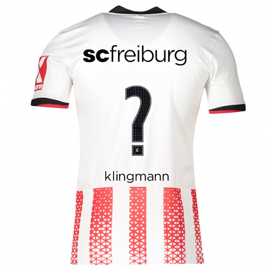 גברים כדורגל Sebastian Klingmann #0 לבן אדום ג'רזי ביתית 2025/26