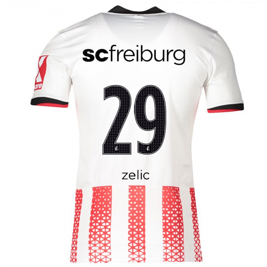 גברים כדורגל Mateo Zelic #29 לבן אדום ג'רזי ביתית 2025/26
