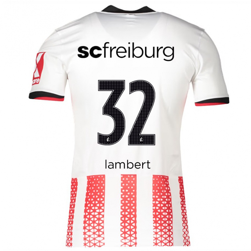 גברים כדורגל Gabrielle Lambert #32 לבן אדום ג'רזי ביתית 2025/26