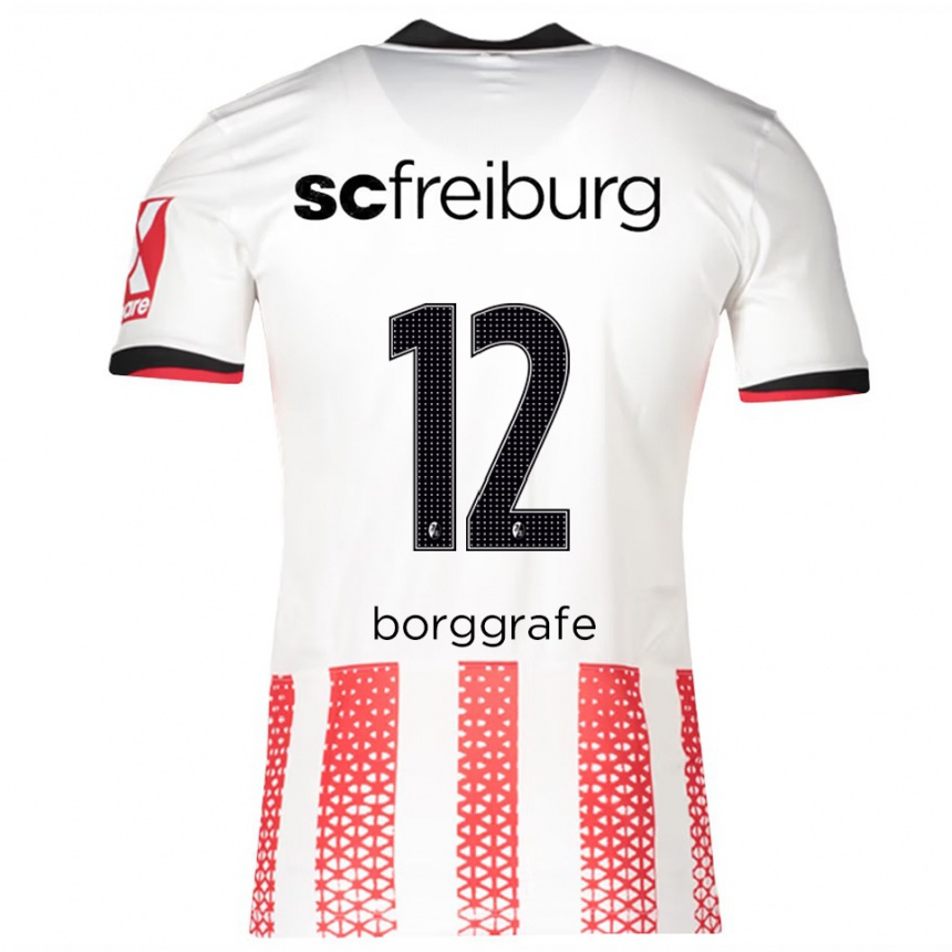 גברים כדורגל Rafaela Borggräfe #12 לבן אדום ג'רזי ביתית 2025/26