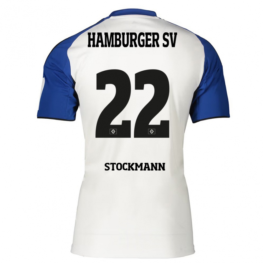 גברים כדורגל Sarah Stöckmann #22 לבן כחול ג'רזי ביתית 2025/26