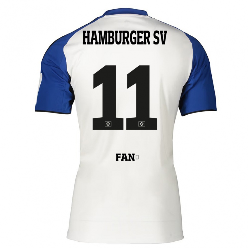 גברים כדורגל Sidi Fané #11 לבן כחול ג'רזי ביתית 2025/26