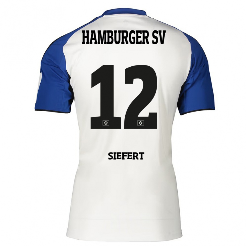 גברים כדורגל Louis Siefert #12 לבן כחול ג'רזי ביתית 2025/26