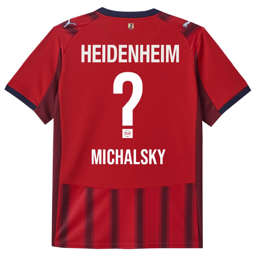 גברים כדורגל Hanna Michalsky #0 אדום נייבי ג'רזי ביתית 2025/26