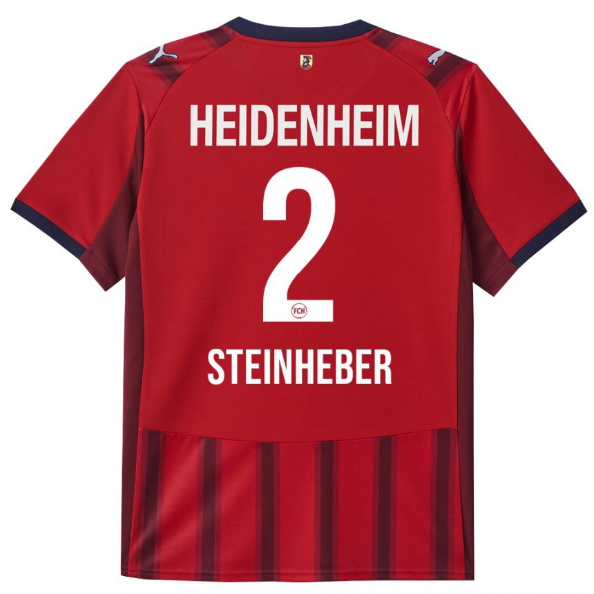 גברים כדורגל Leni Steinheber #2 אדום נייבי ג'רזי ביתית 2025/26
