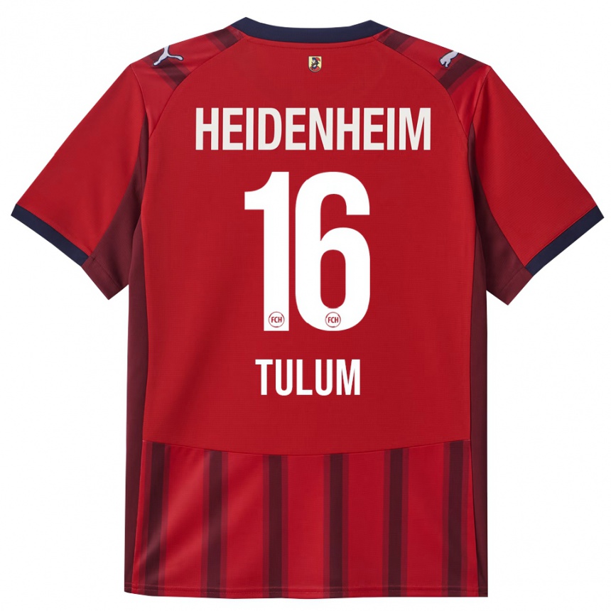 גברים כדורגל Melih Tulum #16 אדום נייבי ג'רזי ביתית 2025/26