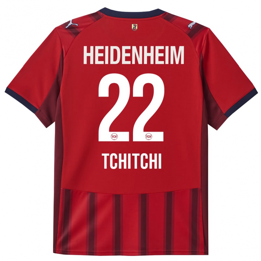 גברים כדורגל Dahrel Tchitchi #22 אדום נייבי ג'רזי ביתית 2025/26