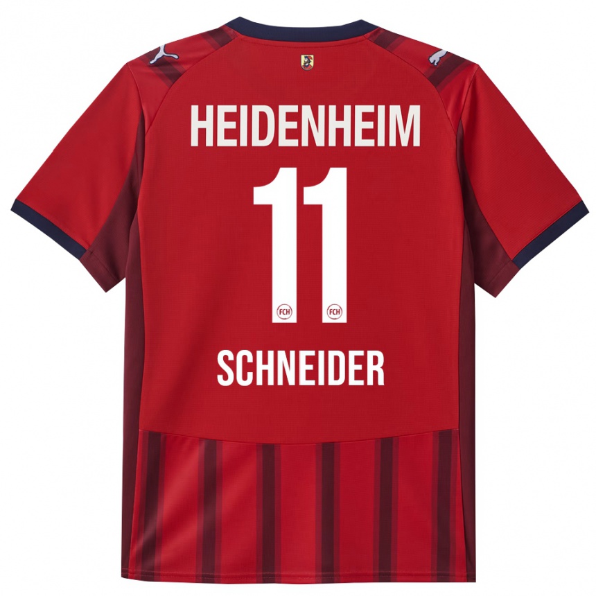 גברים כדורגל Noah Schneider #11 אדום נייבי ג'רזי ביתית 2025/26