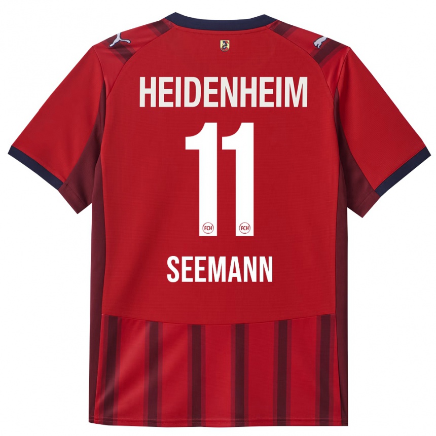 גברים כדורגל Maria Seemann #11 אדום נייבי ג'רזי ביתית 2025/26