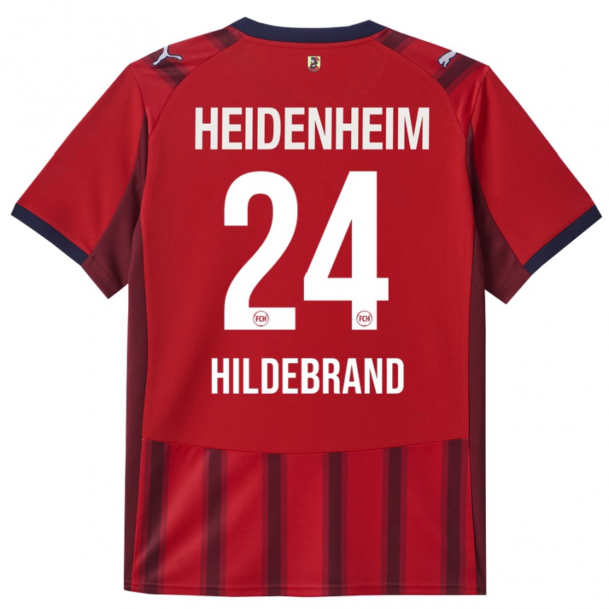 גברים כדורגל Jan Hildebrand #24 אדום נייבי ג'רזי ביתית 2025/26