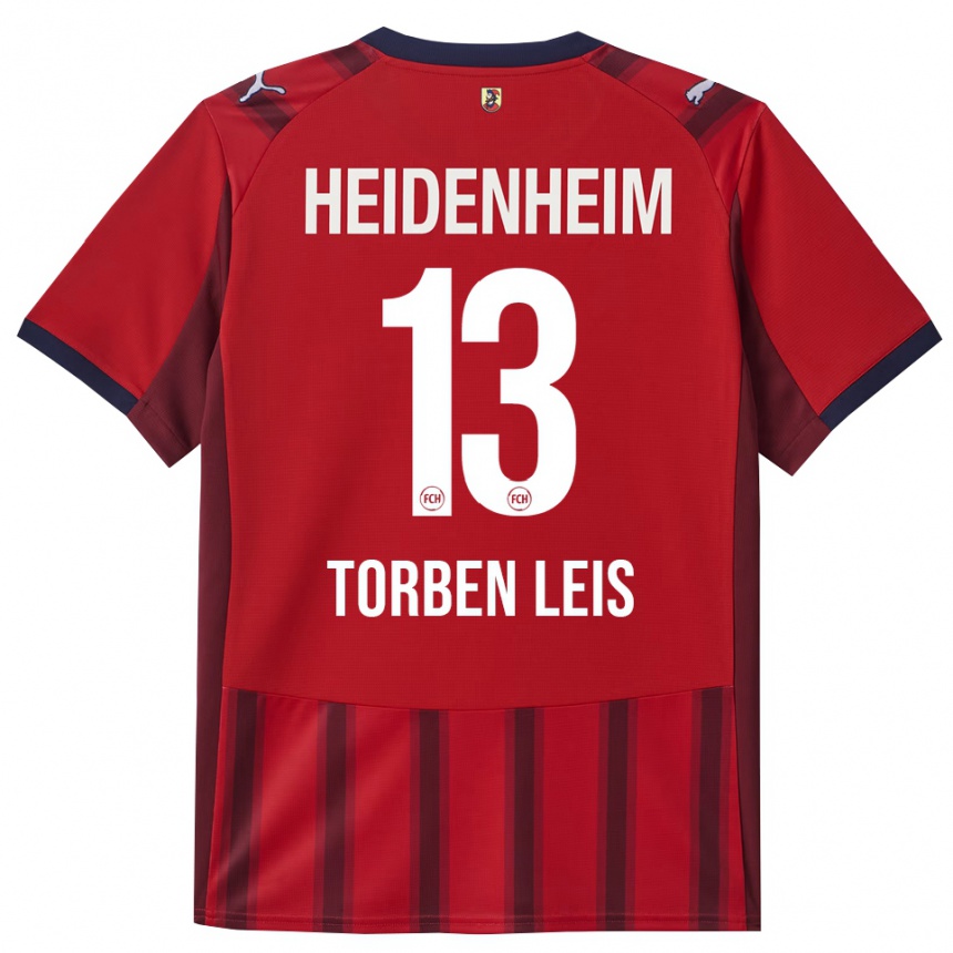 גברים כדורגל Torben Leis #13 אדום נייבי ג'רזי ביתית 2025/26