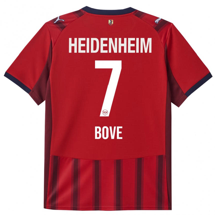 גברים כדורגל Nevio Bove #7 אדום נייבי ג'רזי ביתית 2025/26