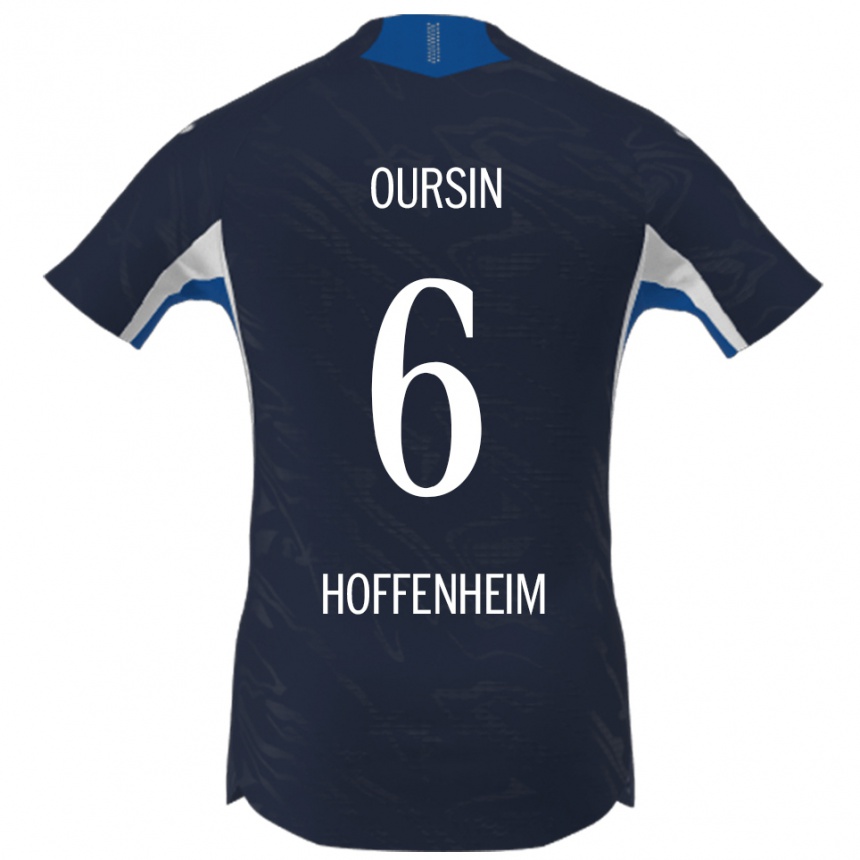 גברים כדורגל Fredrik Oursin #6 נייבי לבן ג'רזי ביתית 2025/26
