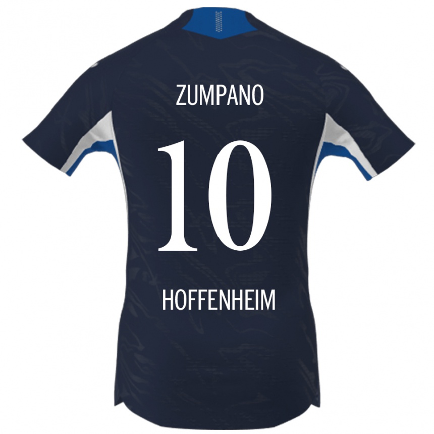 גברים כדורגל Nevio Zumpano #10 נייבי לבן ג'רזי ביתית 2025/26