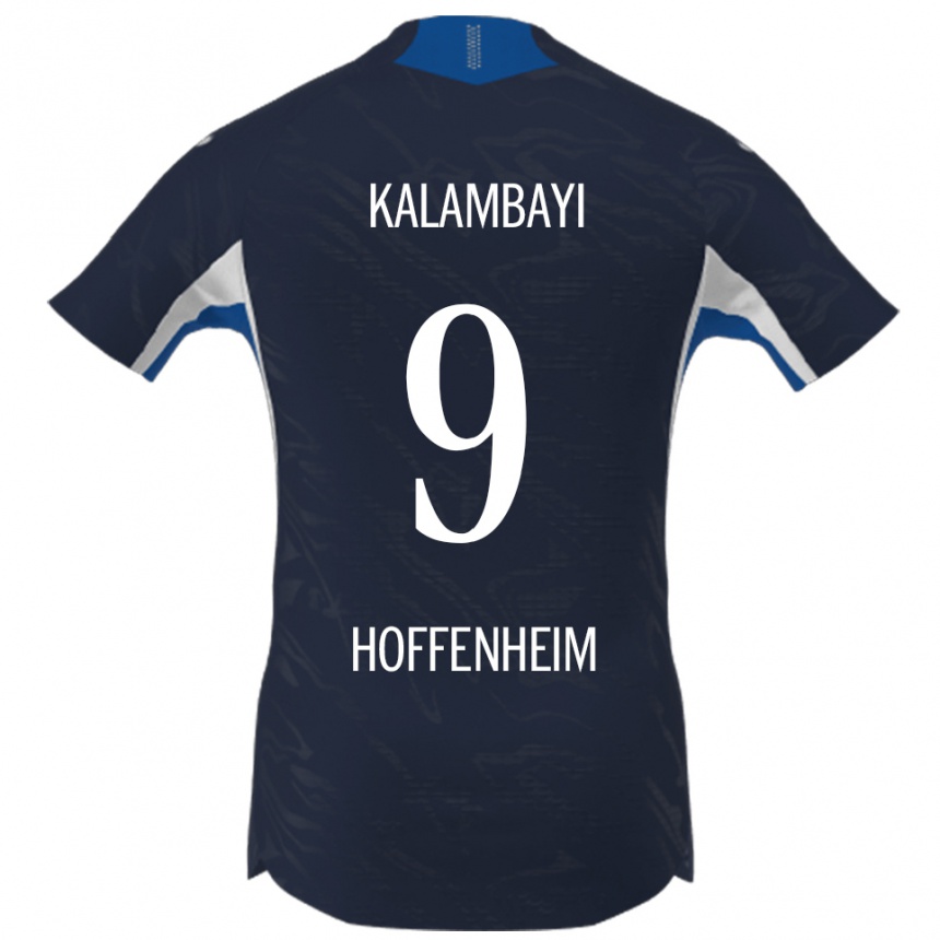 גברים כדורגל Simon Kalambayi #9 נייבי לבן ג'רזי ביתית 2025/26